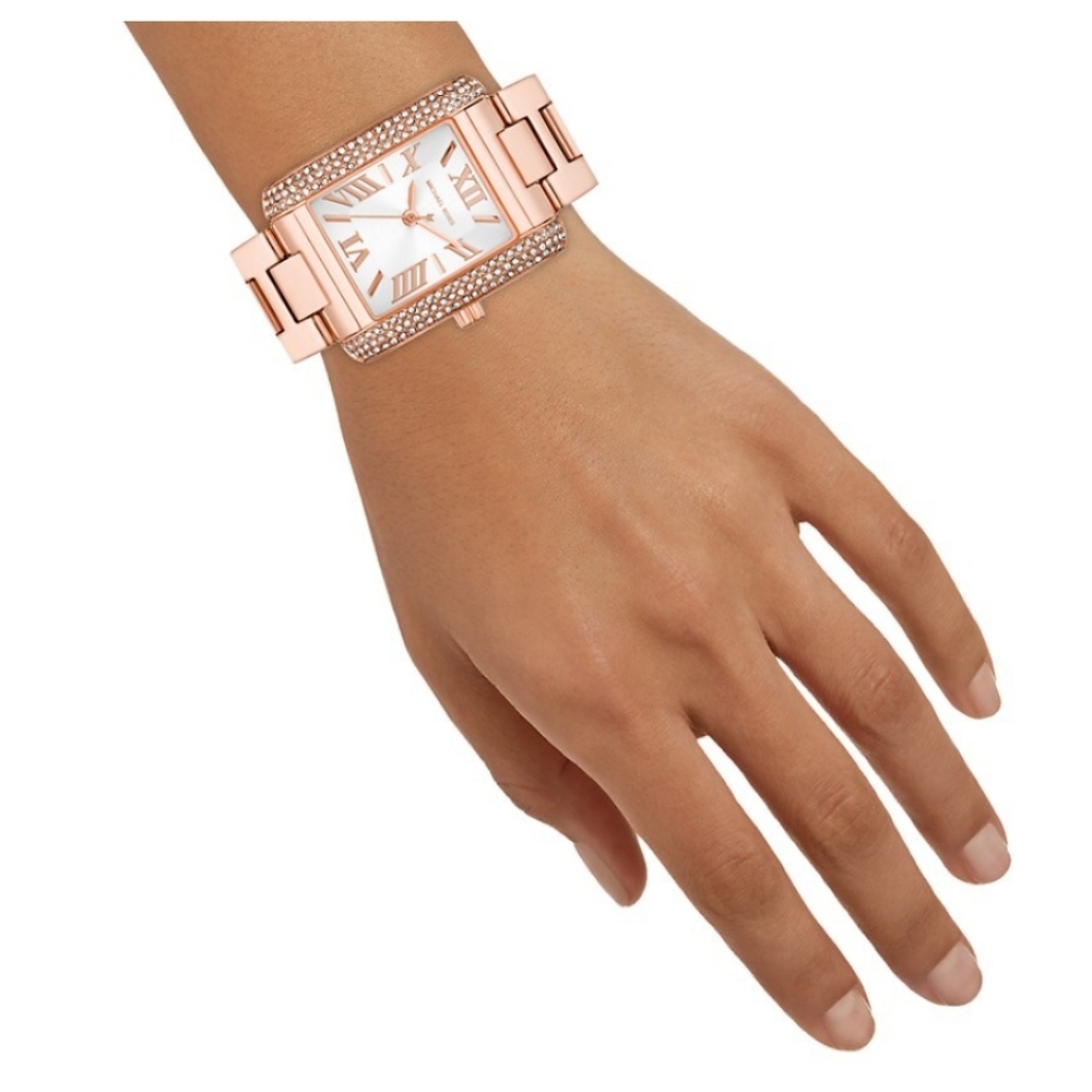 Michael Kors Emery Three-Hand Rose Goldtone Stainless Steel Watch